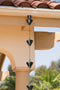 Aluminum Siam Rain Chain Replacement Downspout for Gutters, 8-1/2 Feet Length, Matte Black